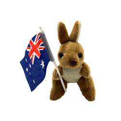 13cm Mini Soft Toy Roo Flag