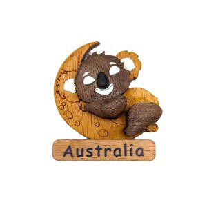 Wooden Fridge Magnet Moon Koala