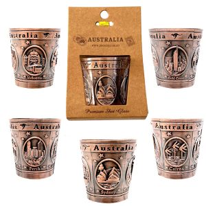 Single Metal Cup with Pentahedral City View