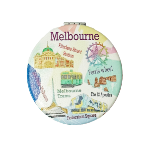 Quality Cosmetic Mirror Melbourne Landmark (Package with Card)