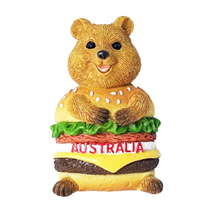 3D Fridge Magnet Quokka Burger