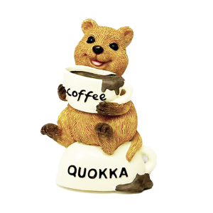3D Fridge Magnet Quokka Coffee