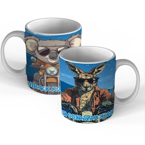 Mug Mbike Kangaroo and Koala