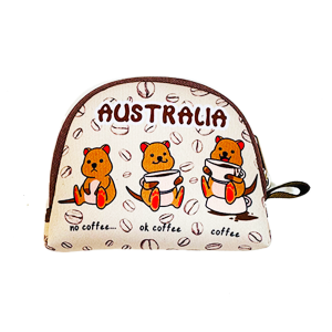 Neoprene Coin Purse Quokka Coffee