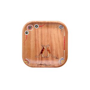 Timber Square Plate 16cm Kangaroo