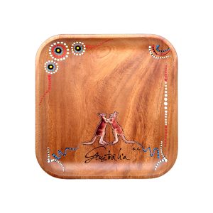 Timber Square Plate 20cm Kangaroo