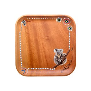Timber Square Plate 20cm Koala