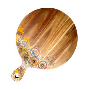 Timber Serving Board  (Round) with handle
